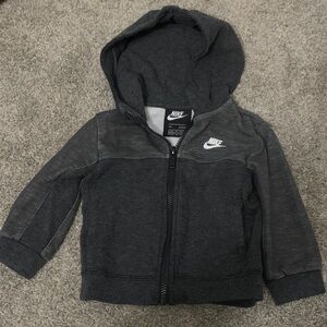 Nike Kids Charcoal Zip-Up Hoodie